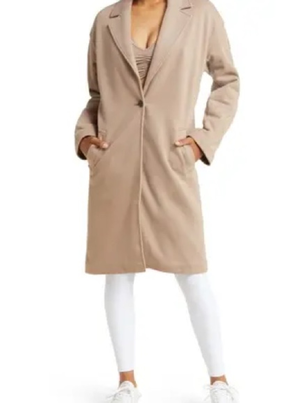 ALO Yoga Taupe VIP trench coat - Picture 5 of 5